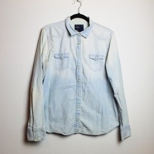 American Eagle XL Long Sleeve Denim Button-Up